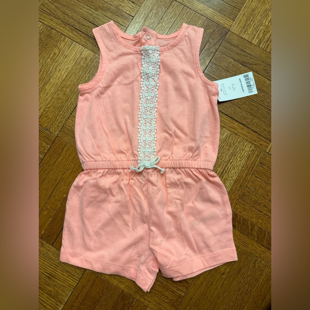 Carter’s Pink Sleeveless Kids Romper NWT SIZE 9 months